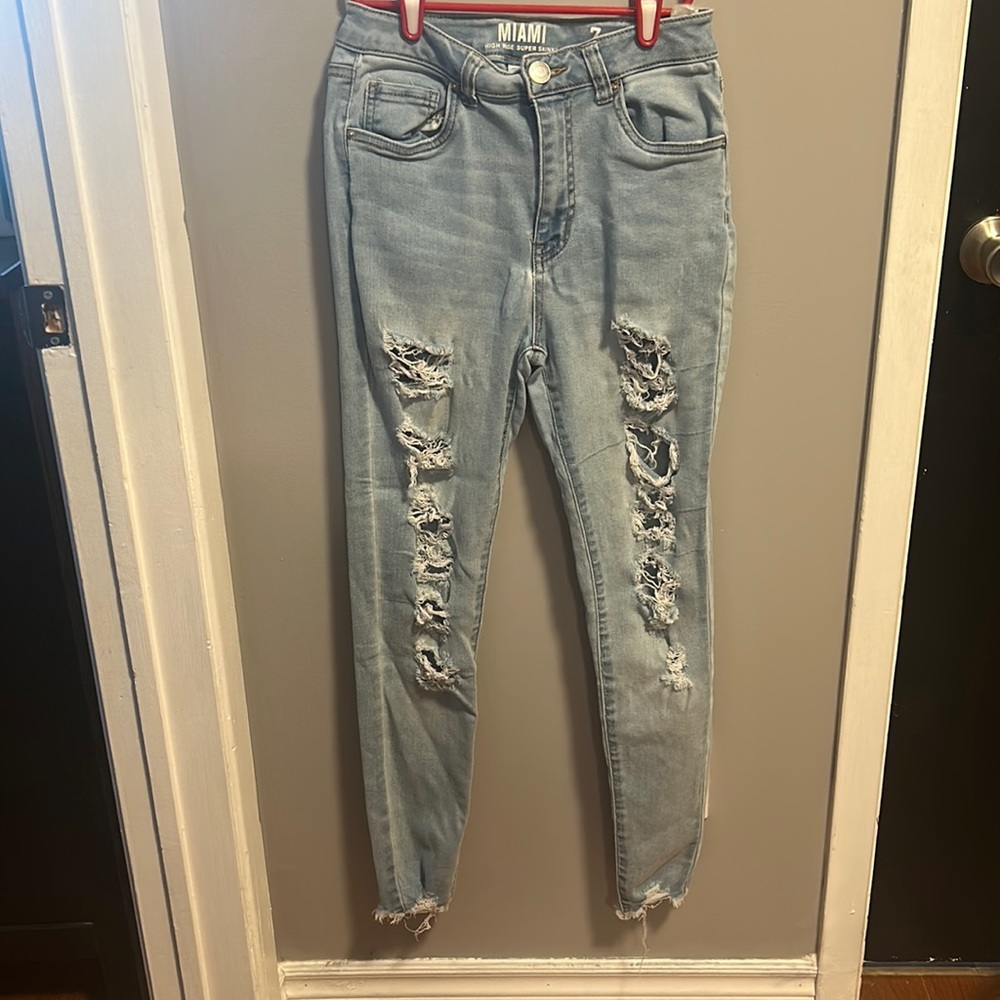 Denim jeans - high rise super skinny